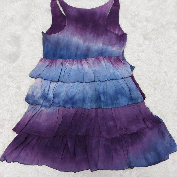Minumum Women’s Sleeveless Tiered Tie-Dye Dress Size 38 - Picture 3 of 7
